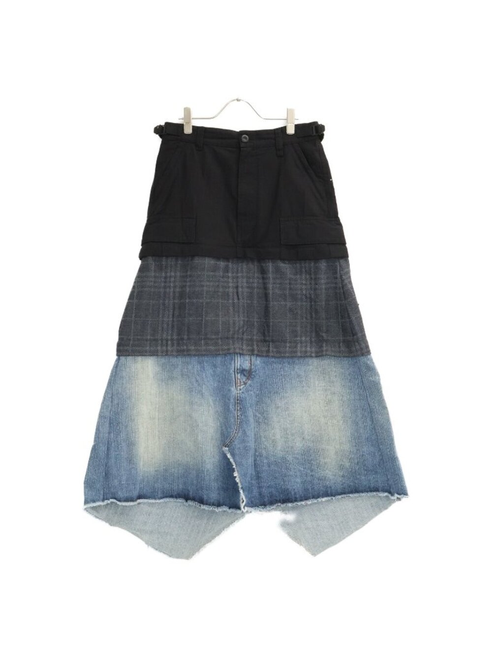 Balenciaga Maxi Layered Cargo Skirt 36